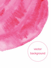 Pink watercolor background vector.Abstract watercolor smudges hand drawn artistic illustration for template, cover, banner, print, web, scrapbook, poster