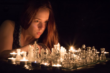 Candlelight Chess Portrait