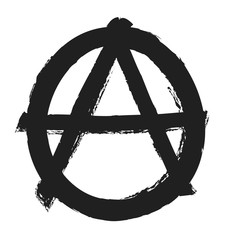 grunge anarchy symbol,  design element - obrazy, fototapety, plakaty