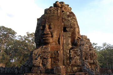 Facce di pietra del tempio di Bayon ad Angkor, Cambogia