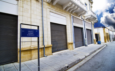 Ledras street, buffer zone between Nicosia Cyprus and occupied Cyprus