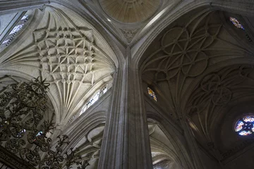 Wall murals Artistic monument Interior of gothic cathedral of Segovia in Spain