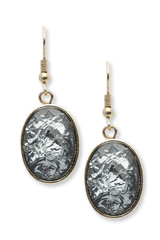 earrings with big stones isolated on white