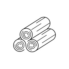 logs icon on white background