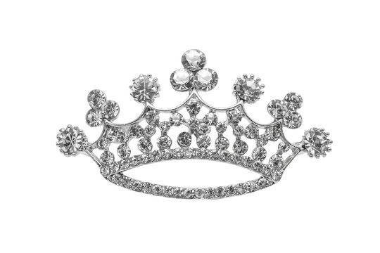 brooch crown isolated on white