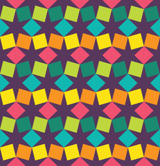 Vector modern seamless colorful geometry square pattern, color abstract geometric background, pillow multicolored print, retro texture, hipster fashion design