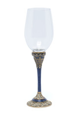 empty wine glass isolated on white