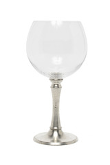 empty wine glass isolated on white