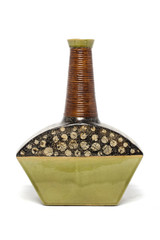 green vase isolated on white