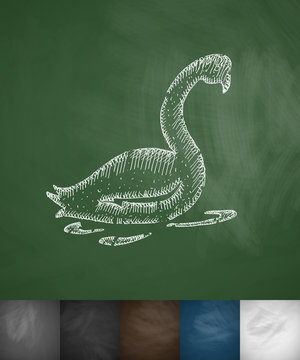 swan icon. Hand drawn vector illustration