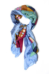 colorful scarf isolated on white