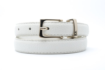 white belt isolated on white