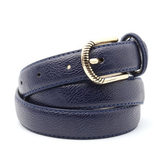 dark blue belt isolated on white
