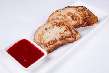 continental breakfast - toast, jam