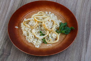 Squid risotto
