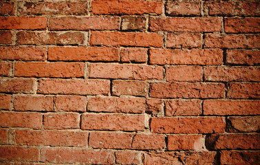Red brick wall texture background,