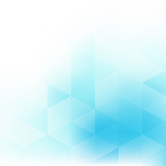Obraz premium Abstract soft pattern with bright blue triangles on white background. Vector