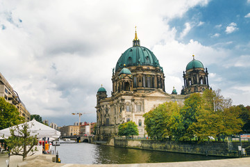 Fototapeta na wymiar Berlin Cathedral. German Berliner Dom. A famous landmark on the Museum Island in Mitte, Berlin, Germany.