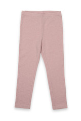 Children pink pants on a white background