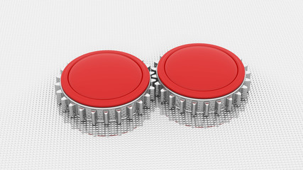 Gears in color red