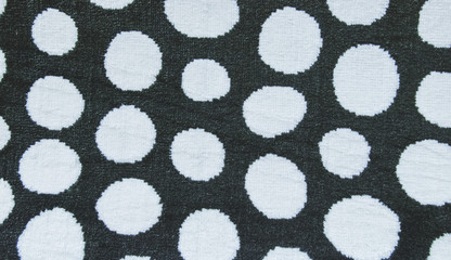 white dot pattern on black color carpet,rug texture background,Ready for product disp