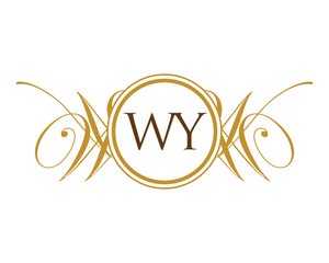 WY Luxury Ornament Initial Logo