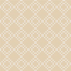 Knitted geometrical  seamless pattern. Vector EPS 10.