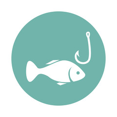 Fish and hook icon