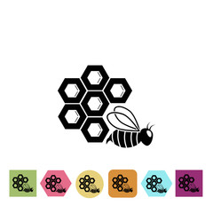 Comb with bee icon