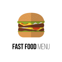 Burger vector concept. Design element for restaurant menu illust