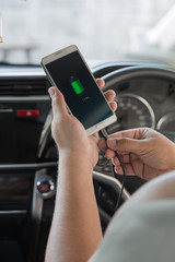 Charger plug phone on car