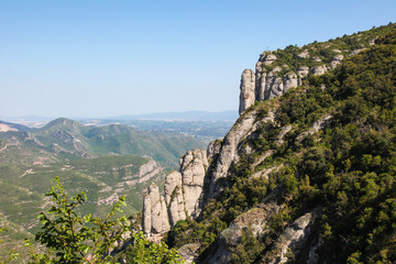 Fototapeta na wymiar Montserrat mountain in Catalonia, Spain