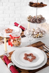 Beautiful Christmas table setting