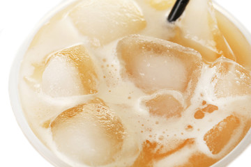 Cup of ice coffee, close-up