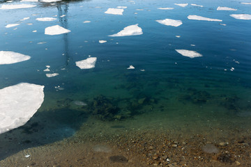 Fototapeta premium Ice floe at the sea