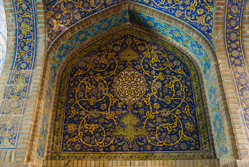Beautiful interior of Imam Mosque in Isfahan, Iran.