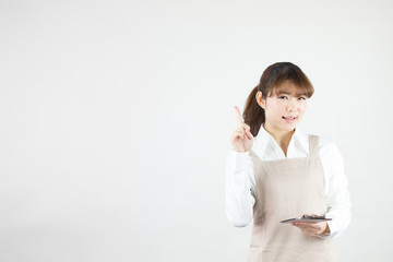 エプロン(白バック)