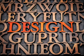 design concept in wood type