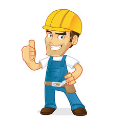 Cartoon illustration of a Handyman