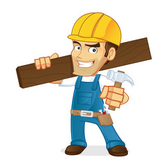 Cartoon illustration of a Handyman