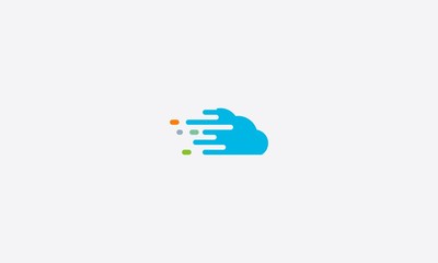 data cloud tech logo vector
