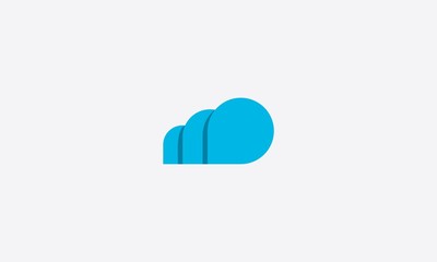 folding cloud logo vector