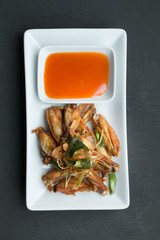 chicken dish - Deep fried chicken wings with lemongrass, Thai fo - 98535812