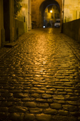 Old cobblestone pavement