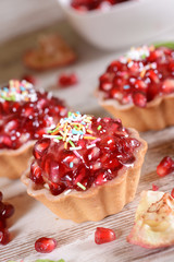 Cupcakes with pomegranate