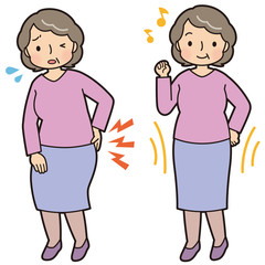 腰痛　健康　高齢者　女性