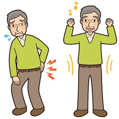 腰痛　健康　高齢者　男性