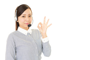 笑顔のオペレーター