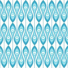 Abstract repeating pattern. Blue and white. - 98537634