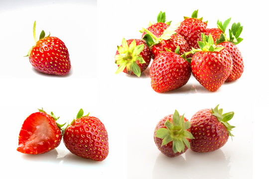 Fresh Strawberry, isolated on white background